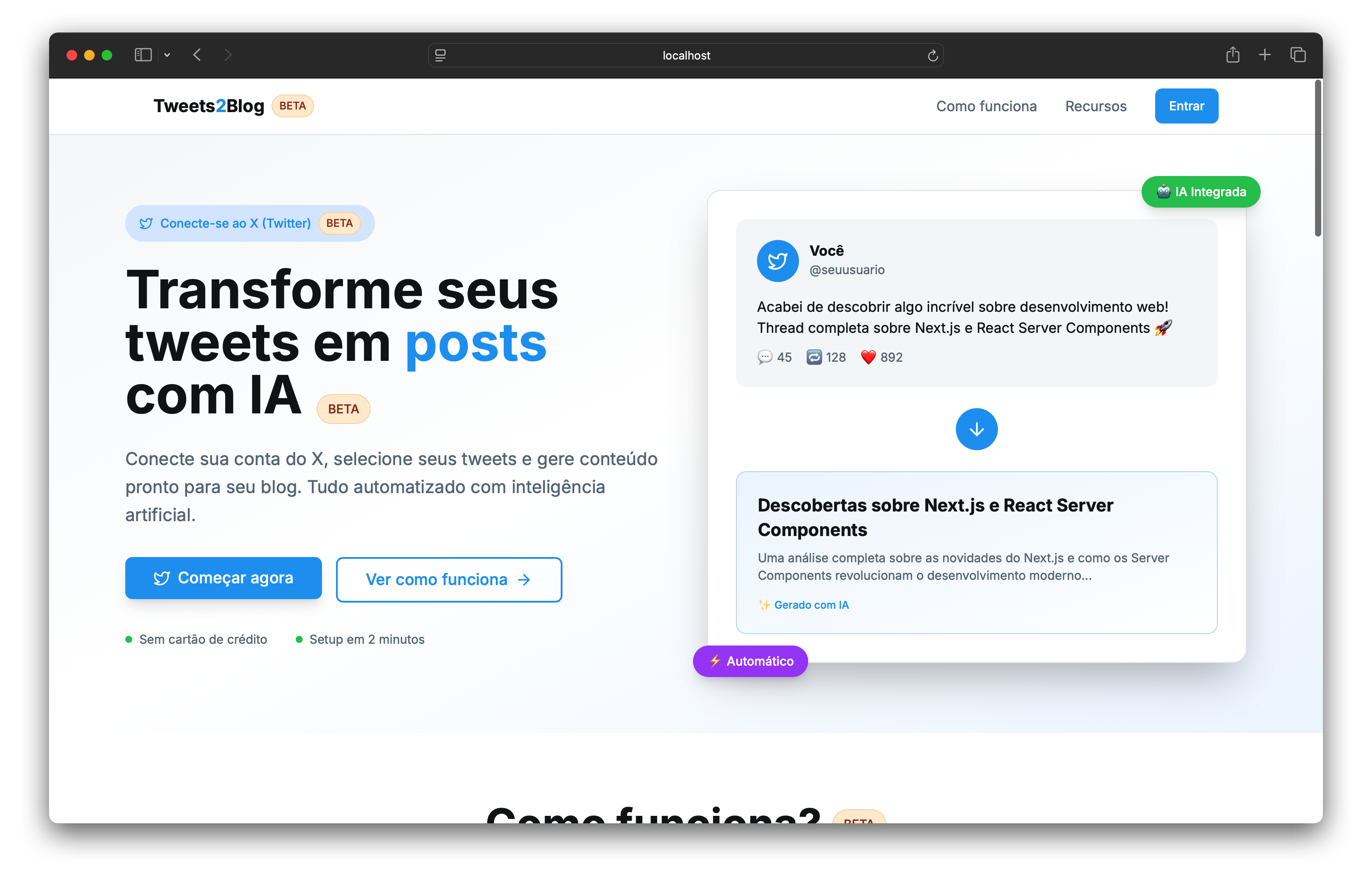 Tweets2Blog - SaaS Platform for Converting Tweets into Blog Posts